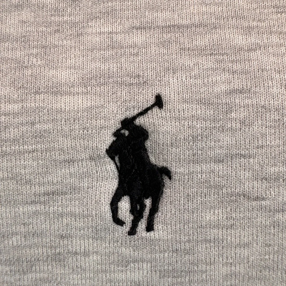 Polo Ralph Lauren Mens Grey Full Zip Bomber Sweatshirt Jacket Size L Pony Logo